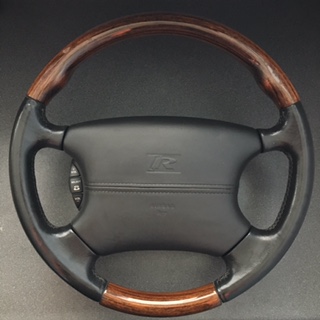 HJE9181AALEG XJ X300 warm charcoal / walnut wood steering wheel